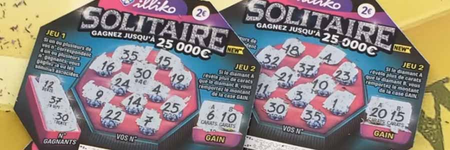 Solitaire : Misez 2€ et Gagnez jusqu'à 25 000€, jeu à gratter illiko® FDJ